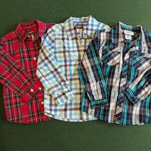 Bundle Boy's Long Sleeve Button Down Shirts 4T 💙
